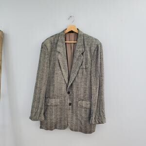 Jonathan Edwards Men's Vintage 100% Silk Blazer Jacket 44R